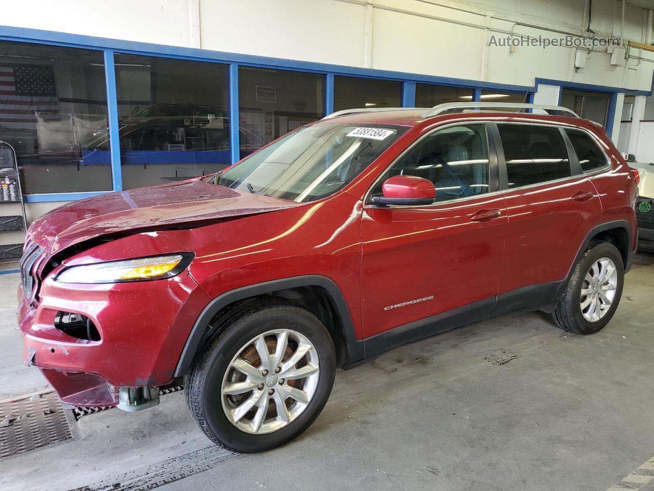 2016 Jeep Cherokee Limited Красный vin: 1C4PJMDB8GW326179