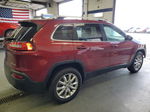 2016 Jeep Cherokee Limited Красный vin: 1C4PJMDB8GW326179