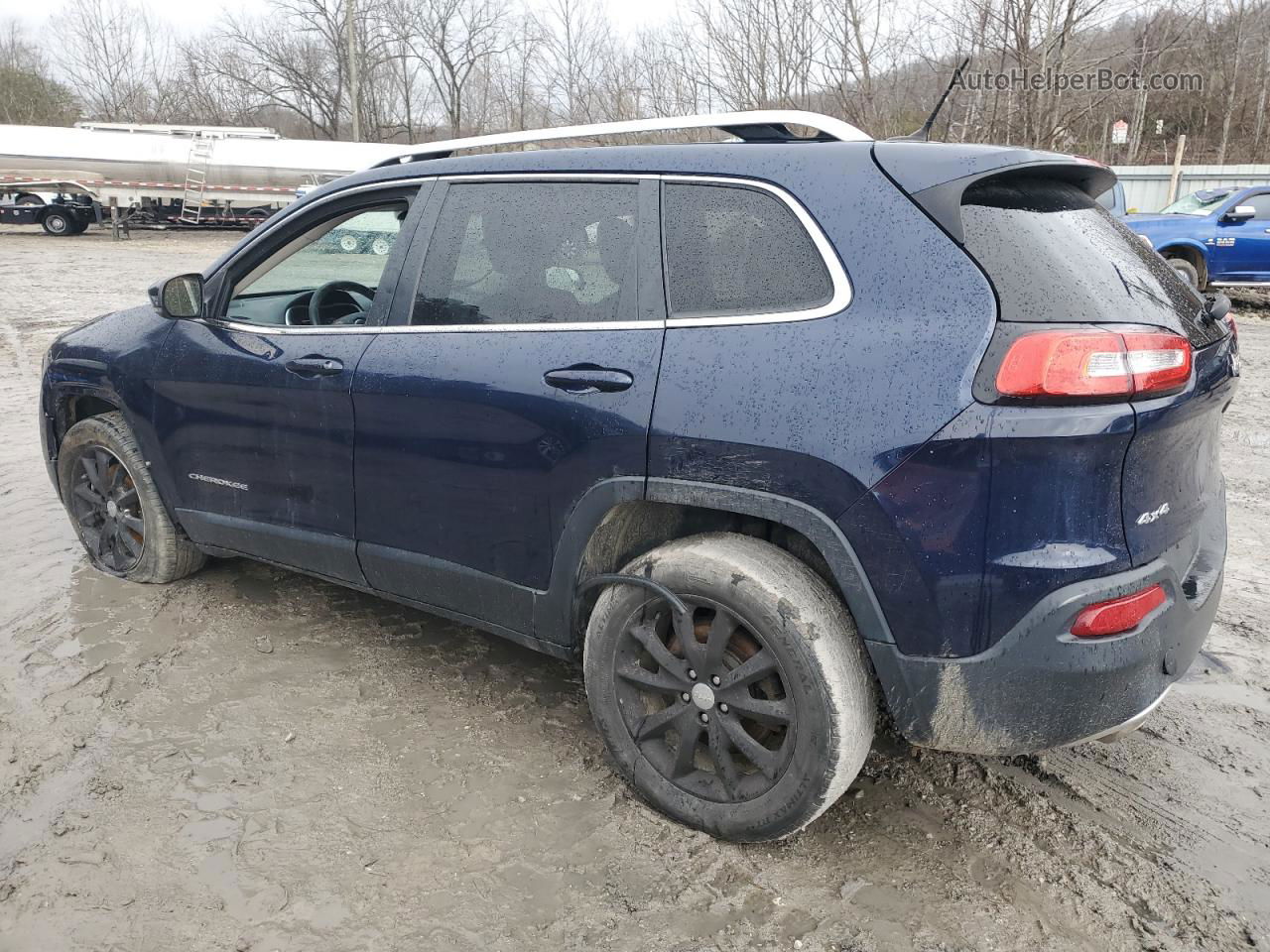 2014 Jeep Cherokee Limited Blue vin: 1C4PJMDB9EW142267