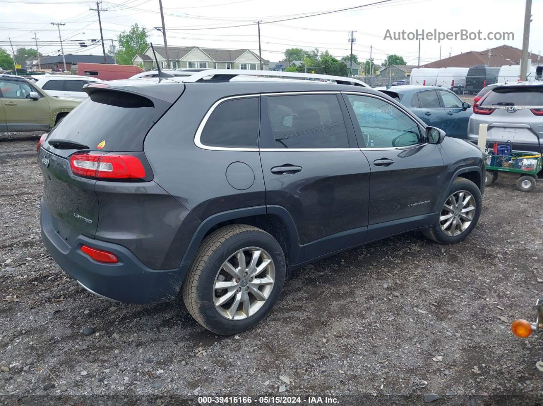 2016 Jeep Cherokee Limited Gray vin: 1C4PJMDB9GW211266