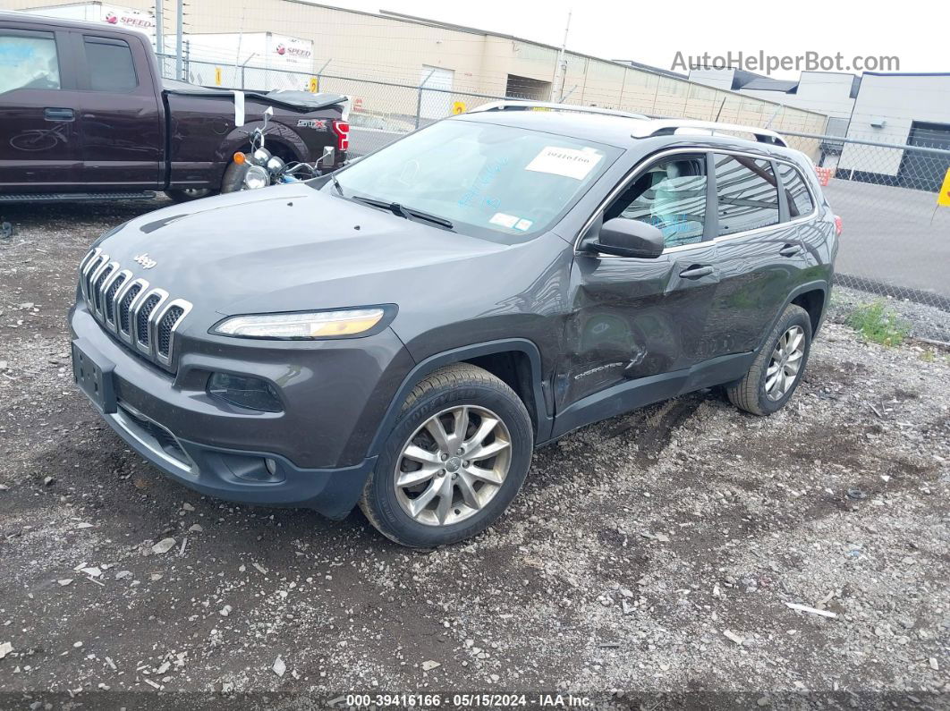 2016 Jeep Cherokee Limited Gray vin: 1C4PJMDB9GW211266