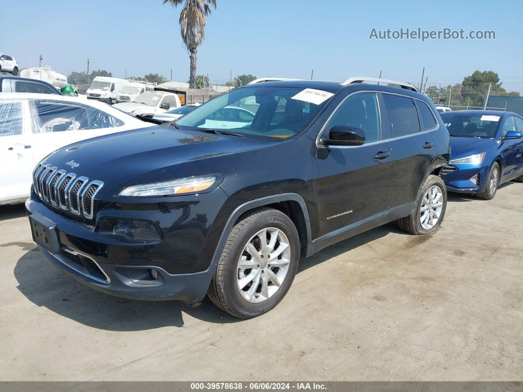 2016 Jeep Cherokee Limited Black vin: 1C4PJMDB9GW282970