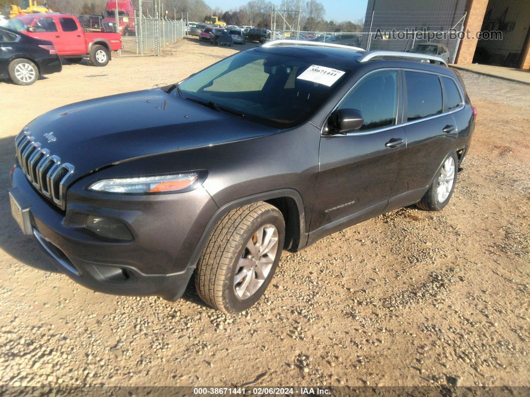 2016 Jeep Cherokee Limited Gray vin: 1C4PJMDB9GW323081