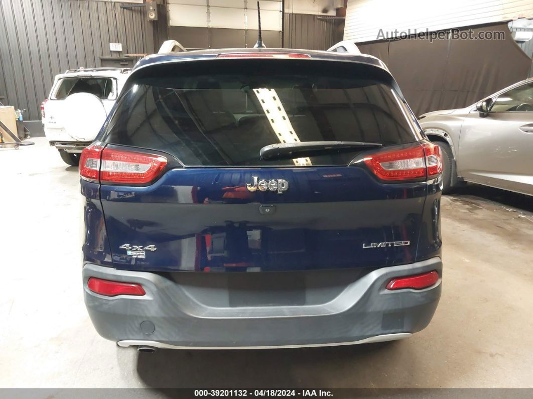 2015 Jeep Cherokee Limited Dark Blue vin: 1C4PJMDBXFW625106