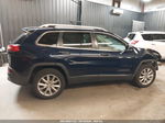 2015 Jeep Cherokee Limited Dark Blue vin: 1C4PJMDBXFW625106