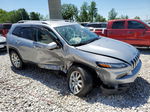 2016 Jeep Cherokee Limited Silver vin: 1C4PJMDBXGW151577