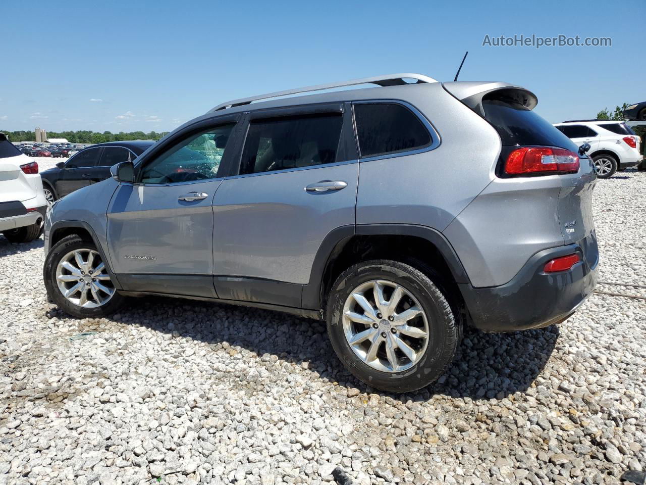 2016 Jeep Cherokee Limited Silver vin: 1C4PJMDBXGW151577