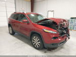 2016 Jeep Cherokee Limited Красный vin: 1C4PJMDBXGW162319