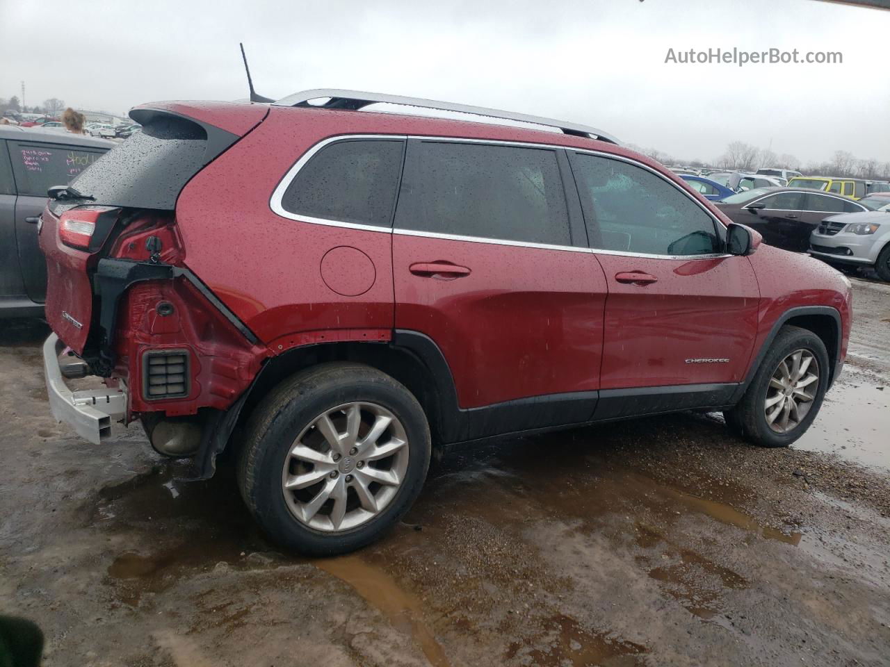 2016 Jeep Cherokee Limited Red vin: 1C4PJMDBXGW194834