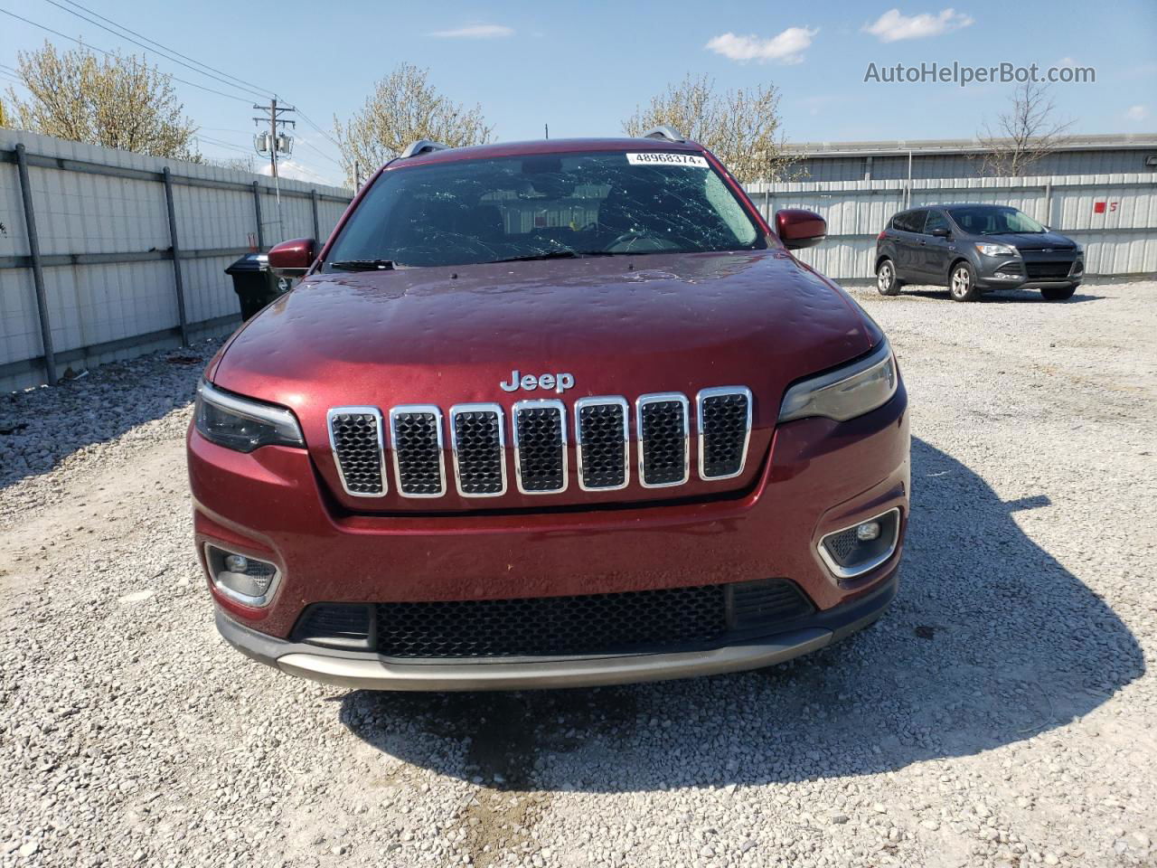 2019 Jeep Cherokee Limited Темно-бордовый vin: 1C4PJMDN0KD117761