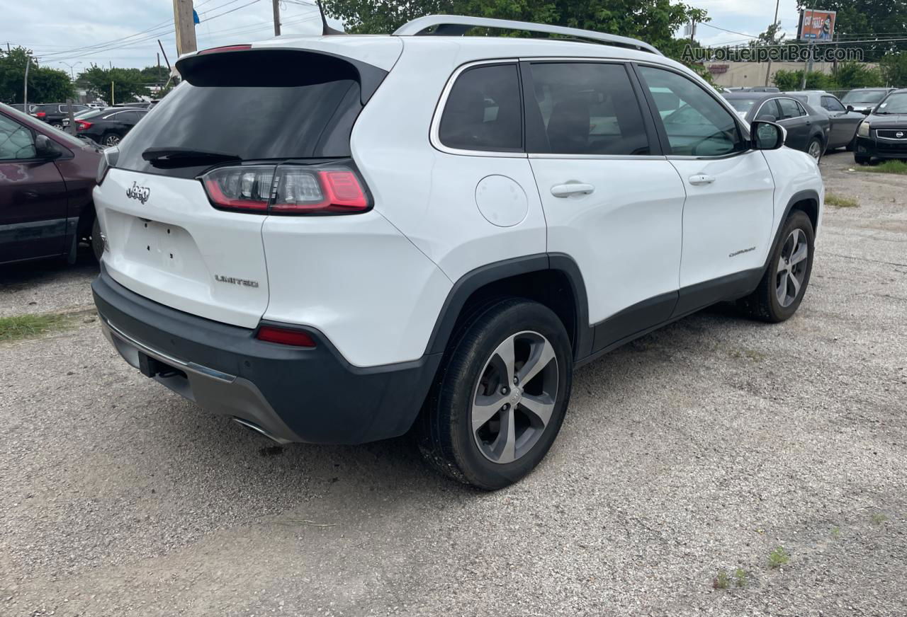 2019 Jeep Cherokee Limited White vin: 1C4PJMDN0KD163512