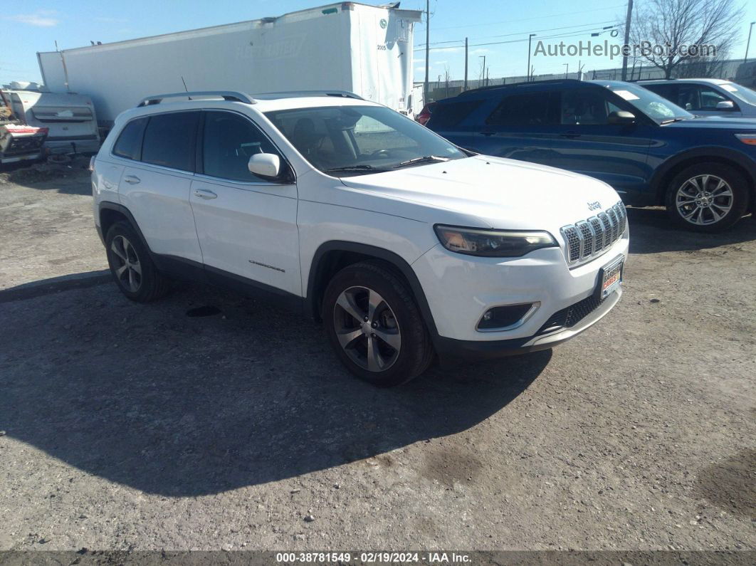 2019 Jeep Cherokee Limited 4x4 White vin: 1C4PJMDN0KD169360