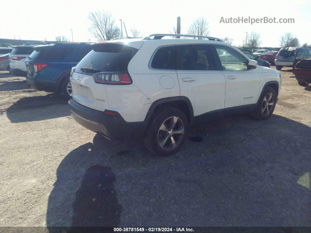 2019 Jeep Cherokee Limited 4x4 White vin: 1C4PJMDN0KD169360