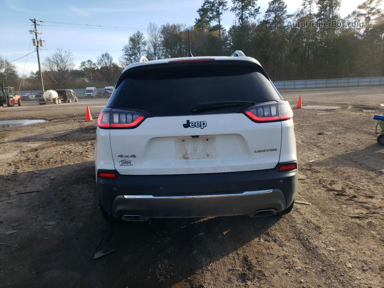 2019 Jeep Cherokee Limited White vin: 1C4PJMDN0KD174350