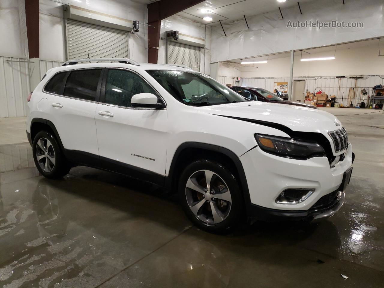 2019 Jeep Cherokee Limited White vin: 1C4PJMDN0KD237981