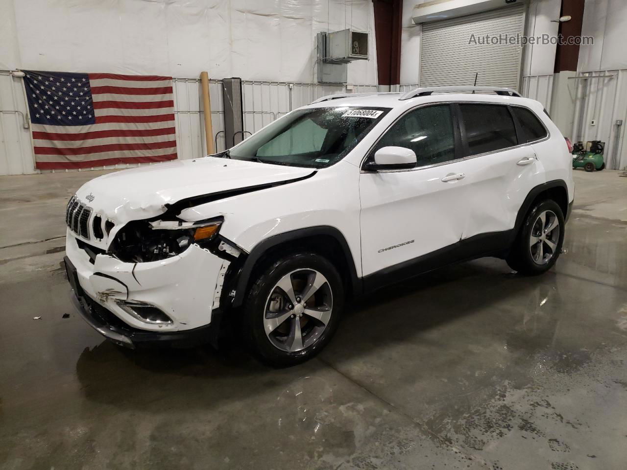 2019 Jeep Cherokee Limited White vin: 1C4PJMDN0KD237981