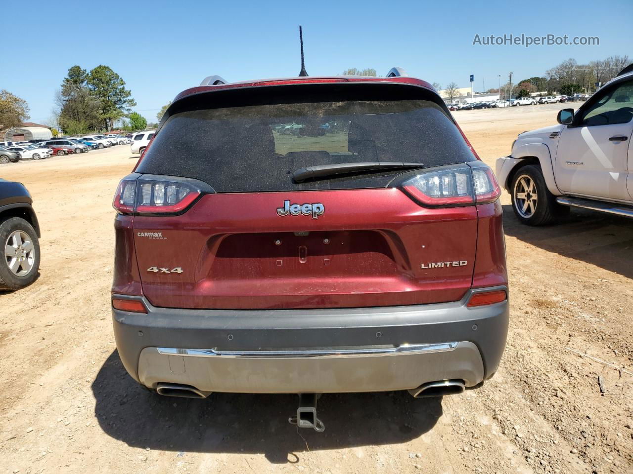 2019 Jeep Cherokee Limited Maroon vin: 1C4PJMDN0KD320486