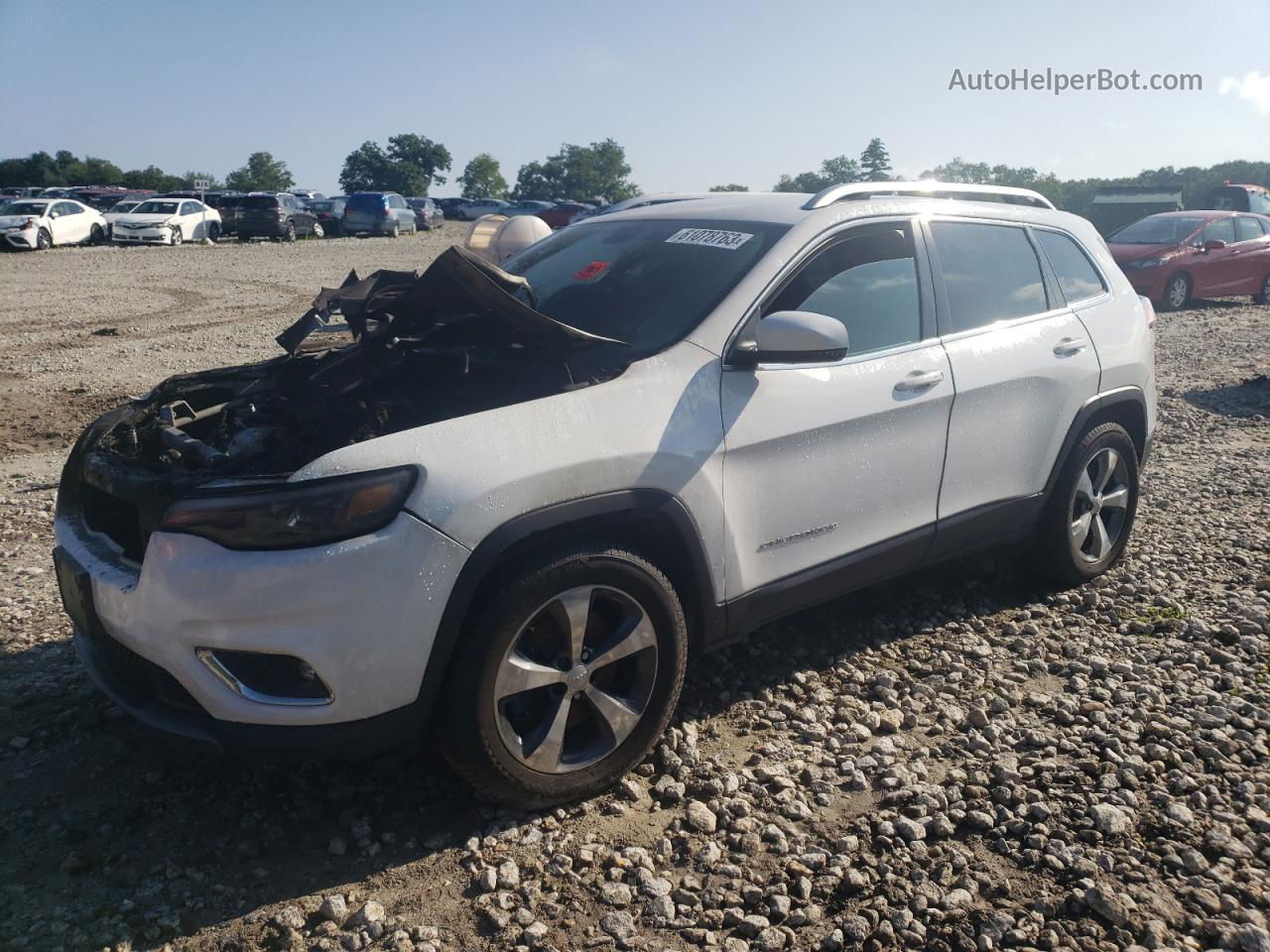 2019 Jeep Cherokee Limited White vin: 1C4PJMDN5KD257255