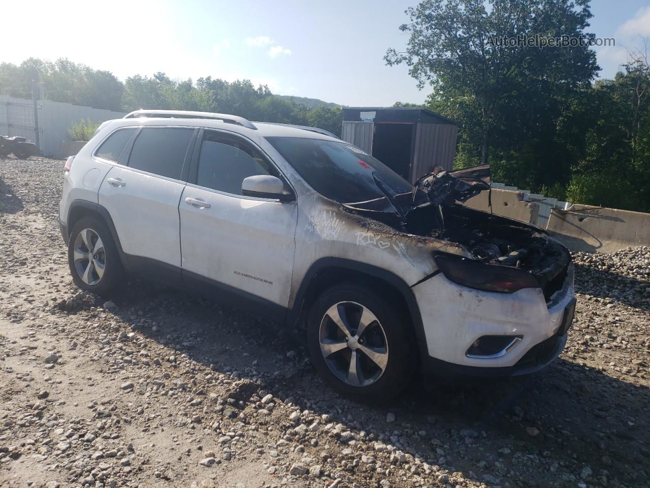 2019 Jeep Cherokee Limited White vin: 1C4PJMDN5KD257255