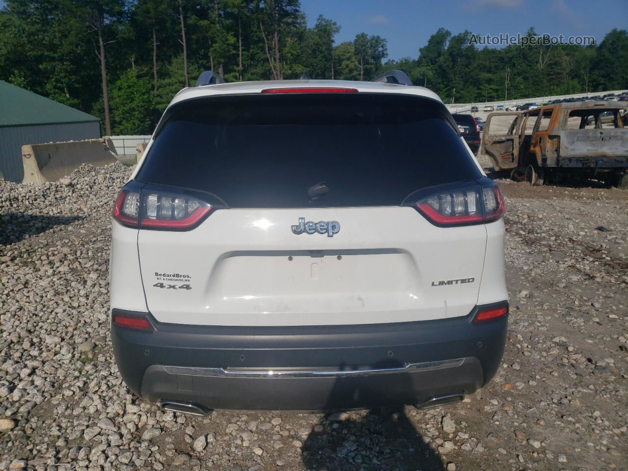 2019 Jeep Cherokee Limited White vin: 1C4PJMDN5KD257255