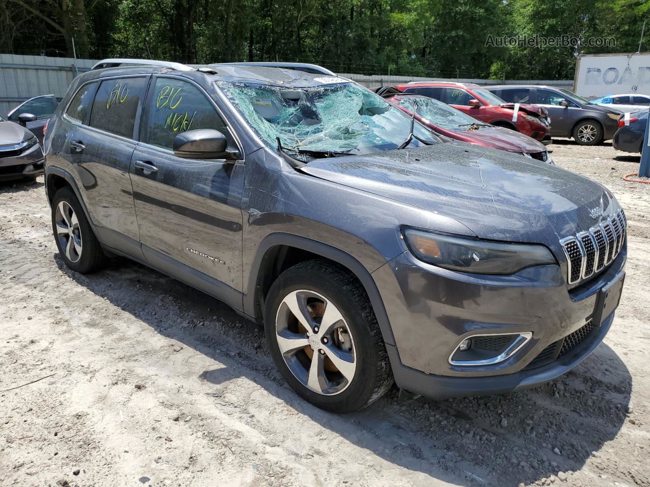 2019 Jeep Cherokee Limited Gray vin: 1C4PJMDN5KD320595