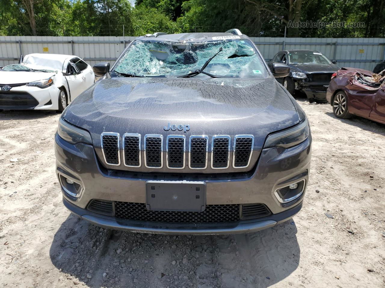 2019 Jeep Cherokee Limited Gray vin: 1C4PJMDN5KD320595