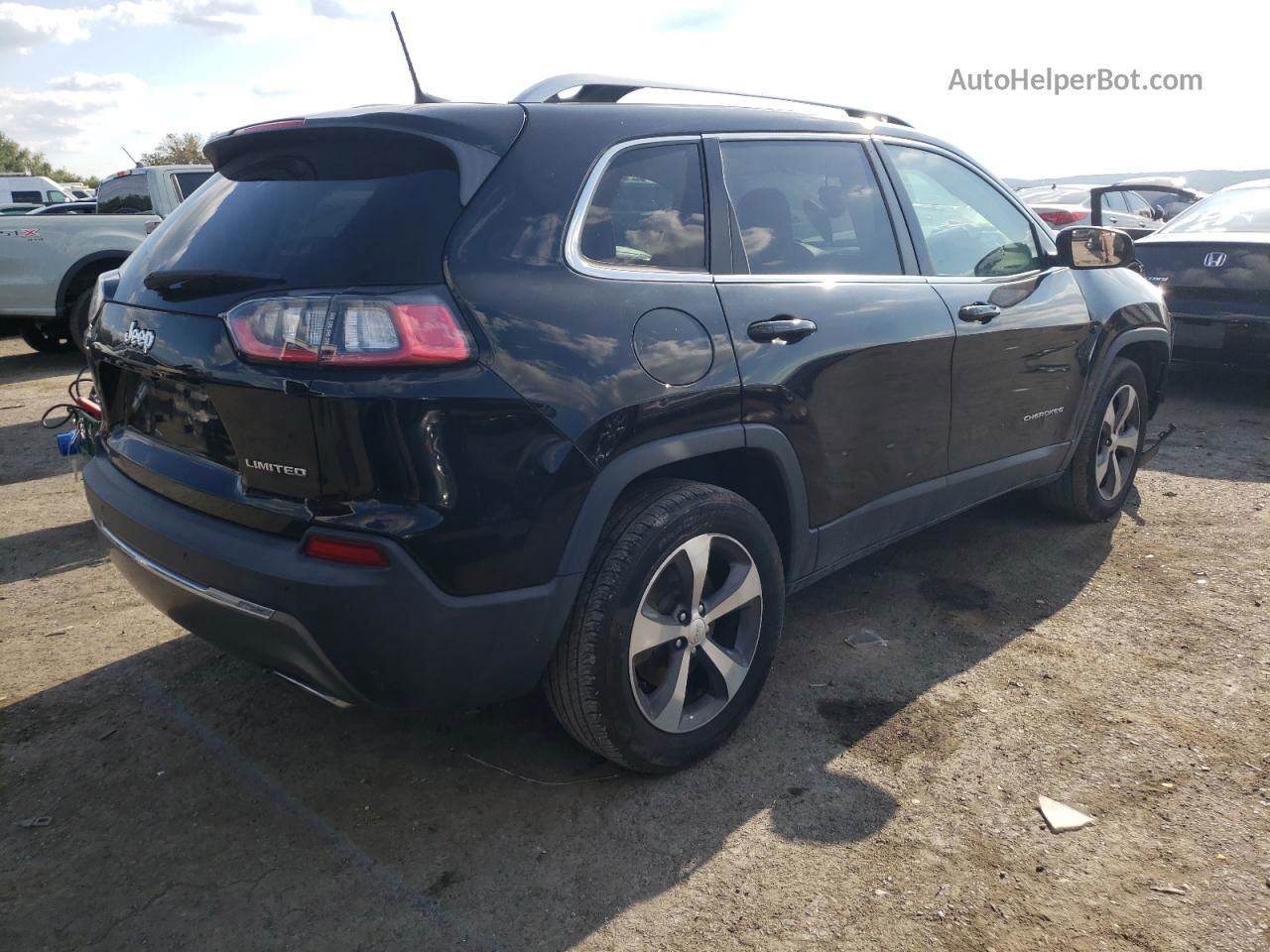 2019 Jeep Cherokee Limited Black vin: 1C4PJMDN6KD142390