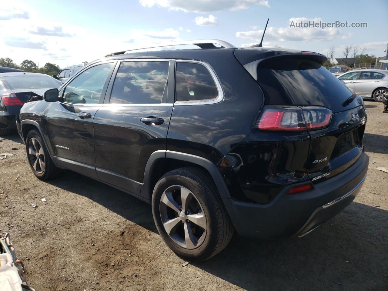 2019 Jeep Cherokee Limited Black vin: 1C4PJMDN6KD142390