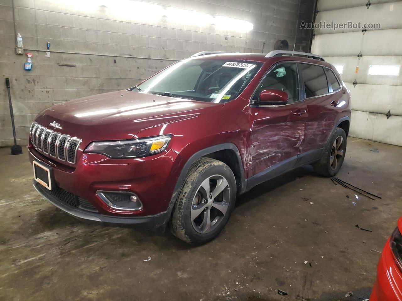 2019 Jeep Cherokee Limited Темно-бордовый vin: 1C4PJMDN6KD167905