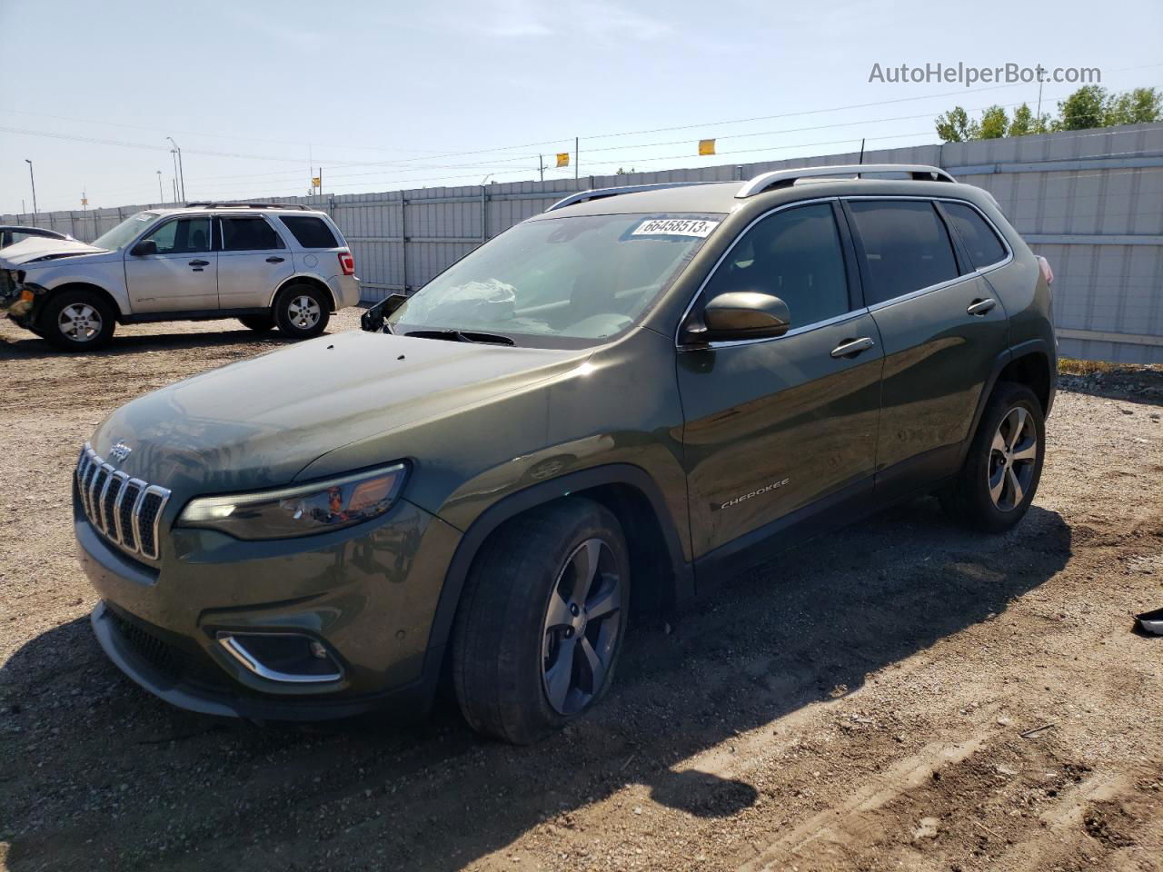 2019 Jeep Cherokee Limited Зеленый vin: 1C4PJMDN8KD174421