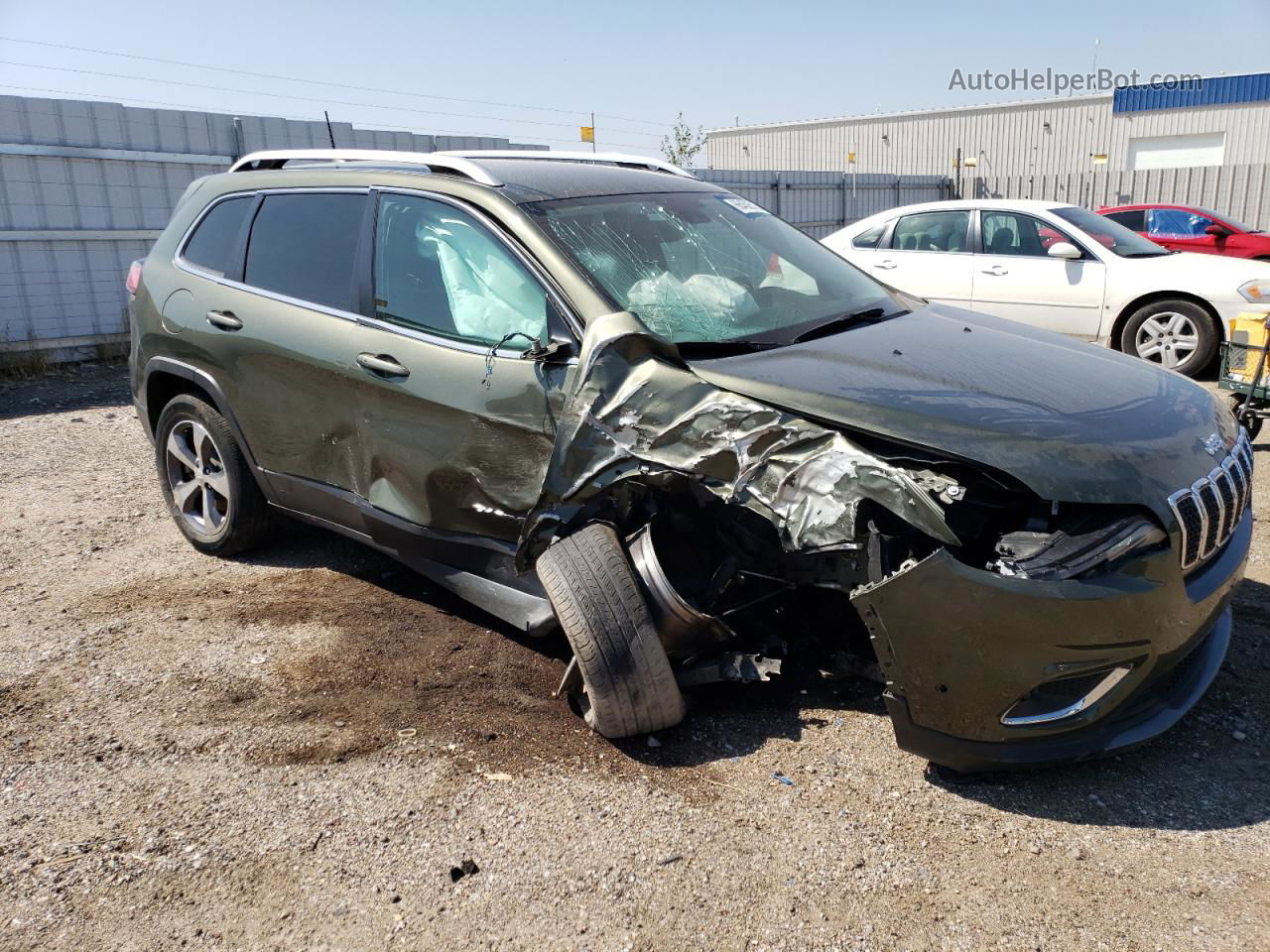 2019 Jeep Cherokee Limited Green vin: 1C4PJMDN8KD174421