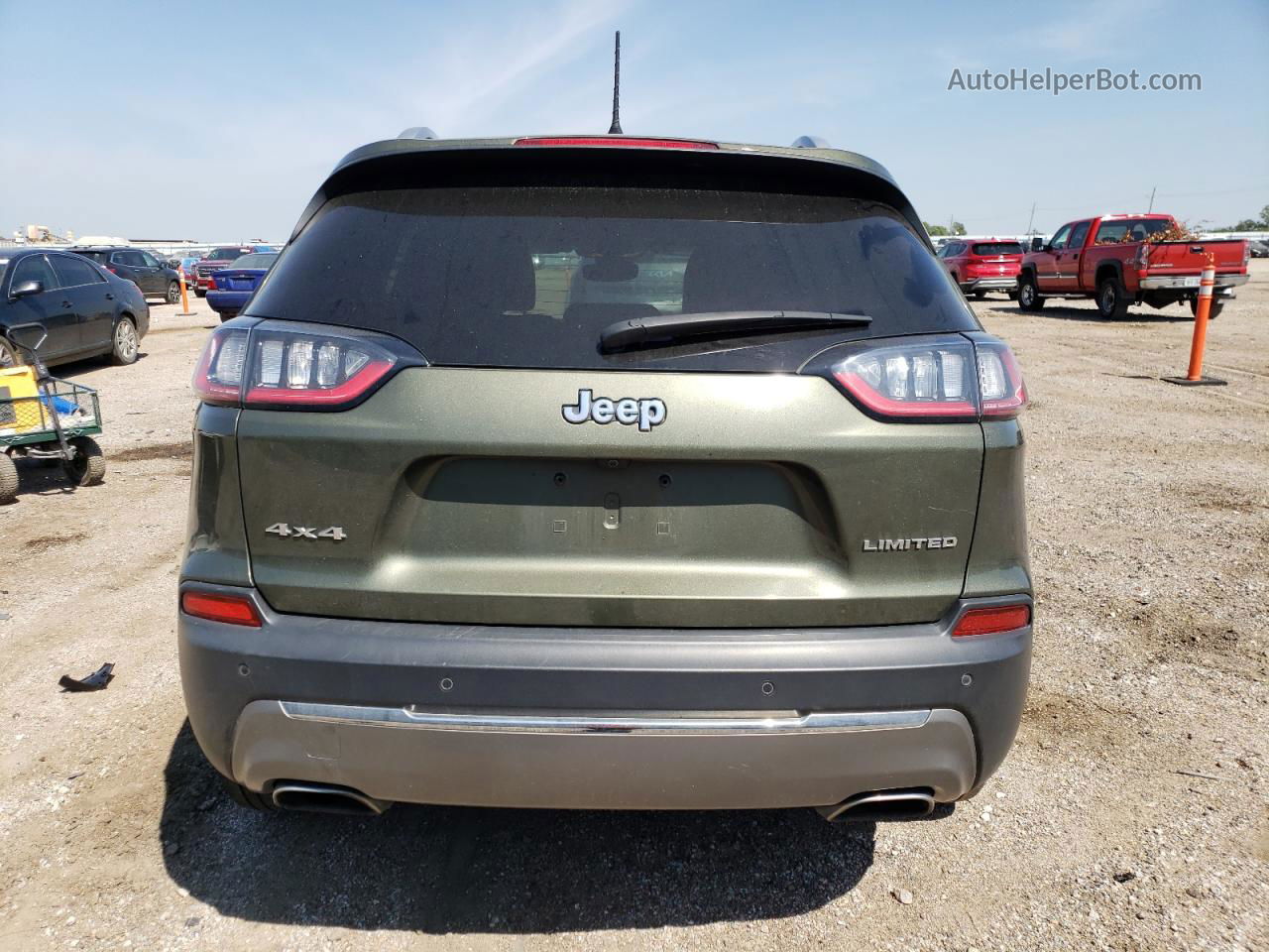 2019 Jeep Cherokee Limited Green vin: 1C4PJMDN8KD174421