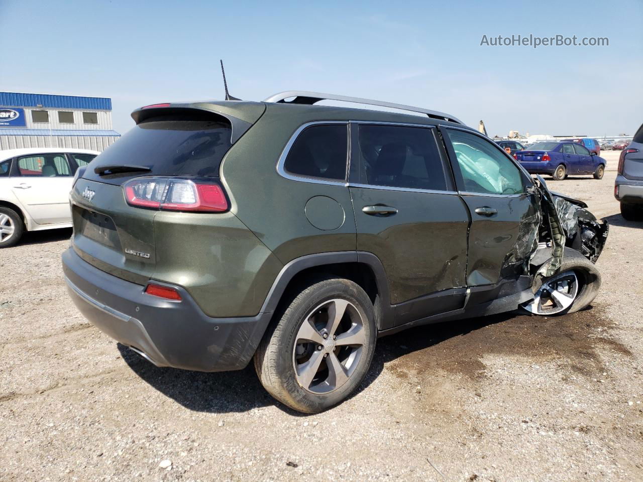 2019 Jeep Cherokee Limited Зеленый vin: 1C4PJMDN8KD174421