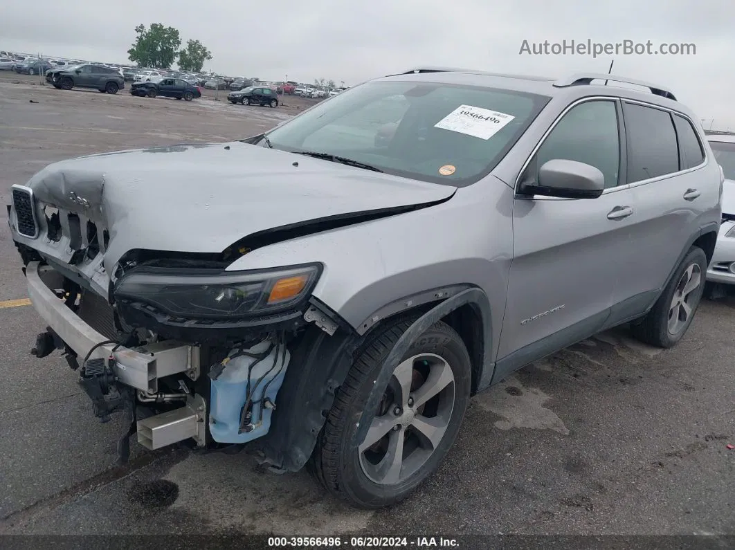 2019 Jeep Cherokee Limited 4x4 Silver vin: 1C4PJMDN9KD133683