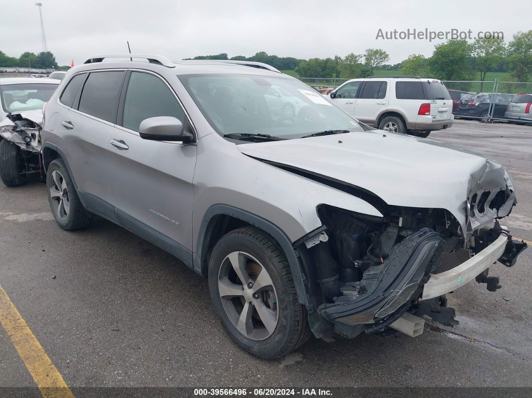 2019 Jeep Cherokee Limited 4x4 Silver vin: 1C4PJMDN9KD133683