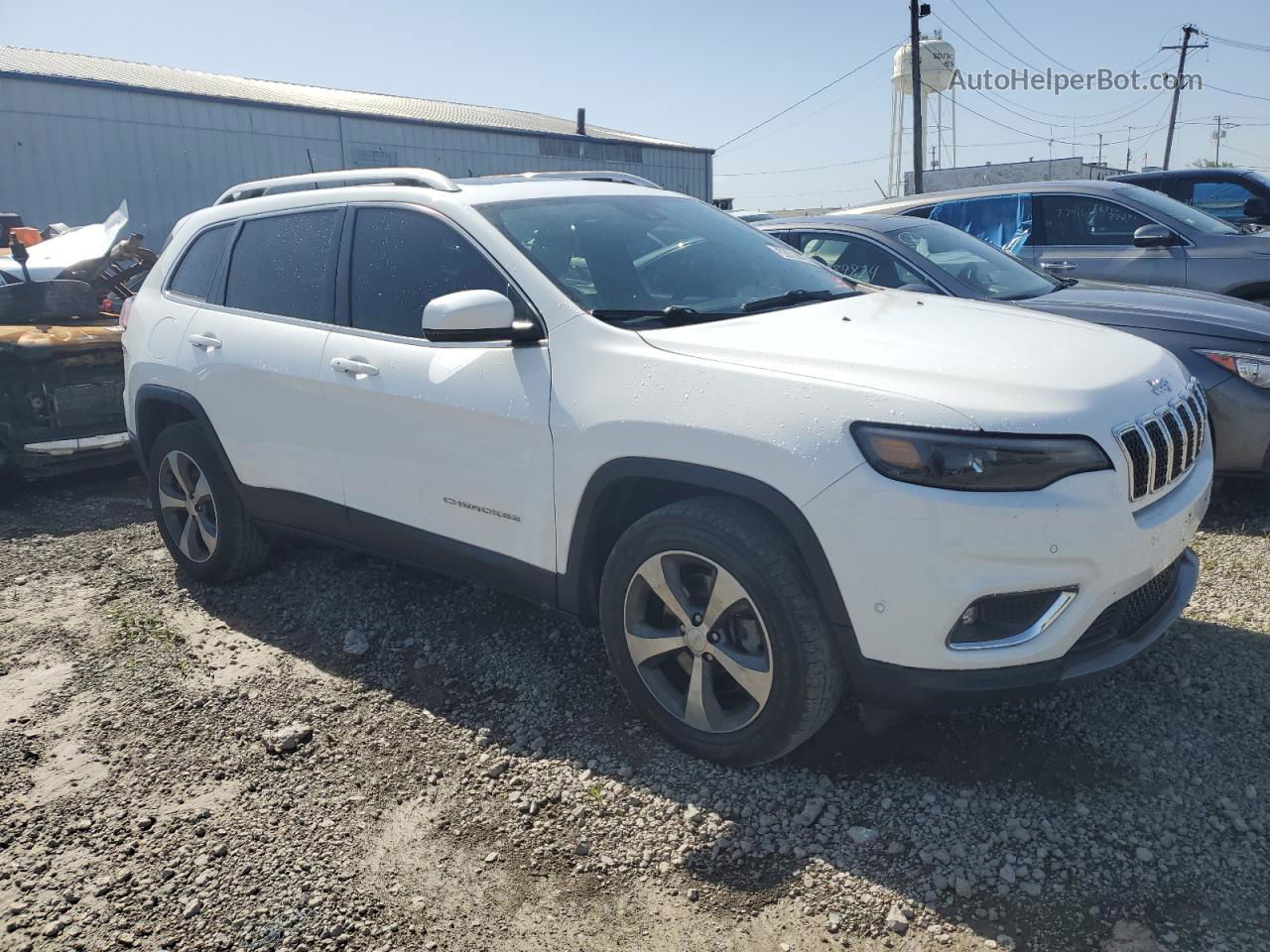 2019 Jeep Cherokee Limited White vin: 1C4PJMDNXKD214353