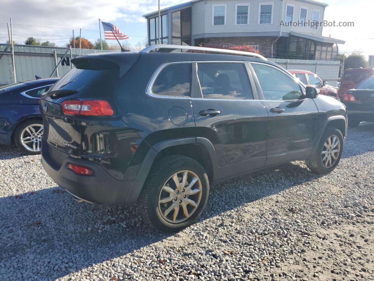 2014 Jeep Cherokee Limited Black vin: 1C4PJMDS0EW120366