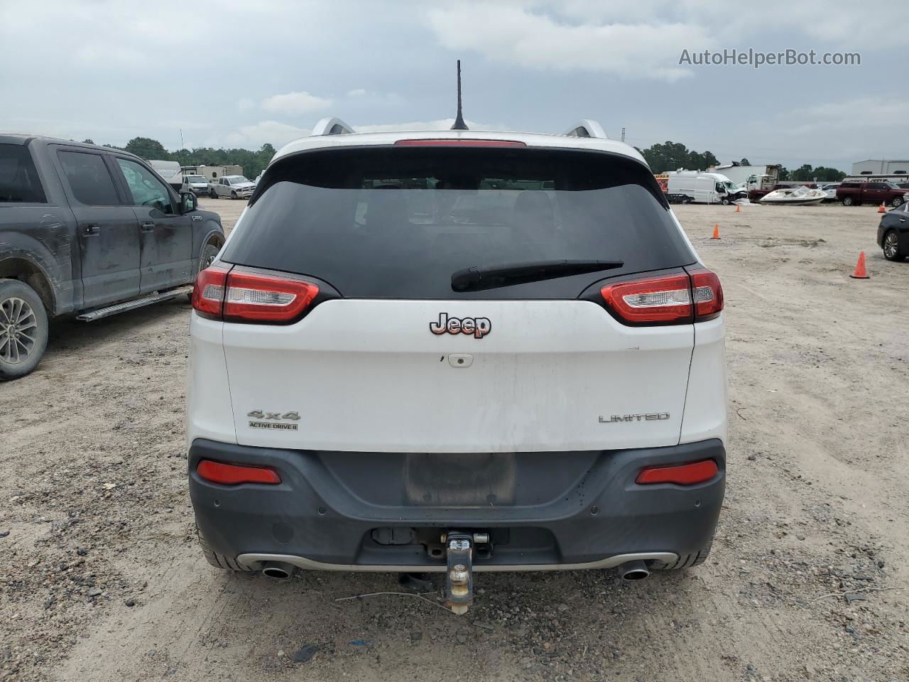 2014 Jeep Cherokee Limited White vin: 1C4PJMDS0EW141668