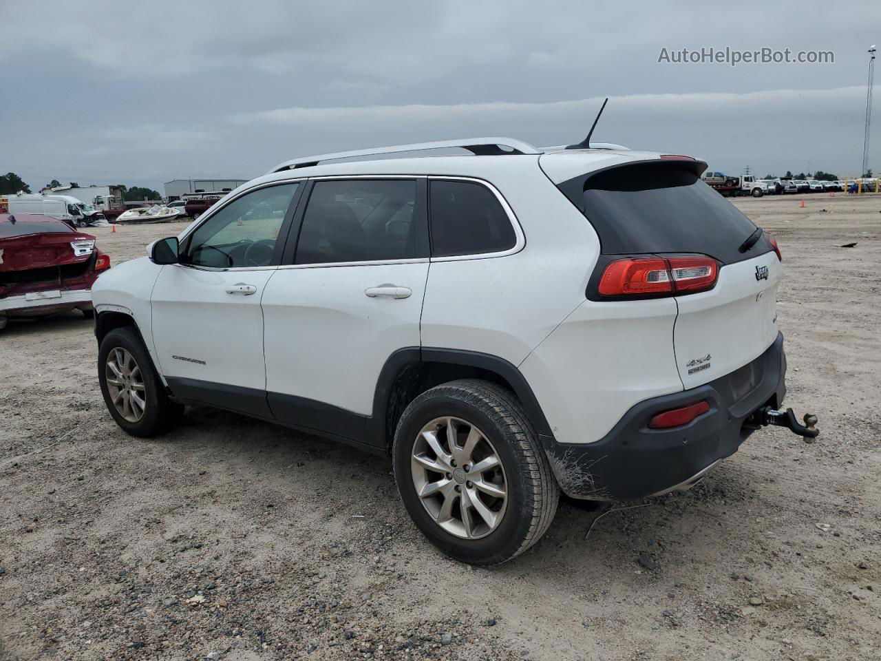 2014 Jeep Cherokee Limited White vin: 1C4PJMDS0EW141668