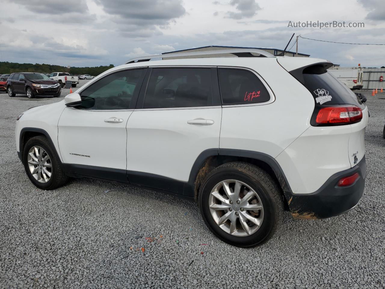 2014 Jeep Cherokee Limited White vin: 1C4PJMDS0EW215462