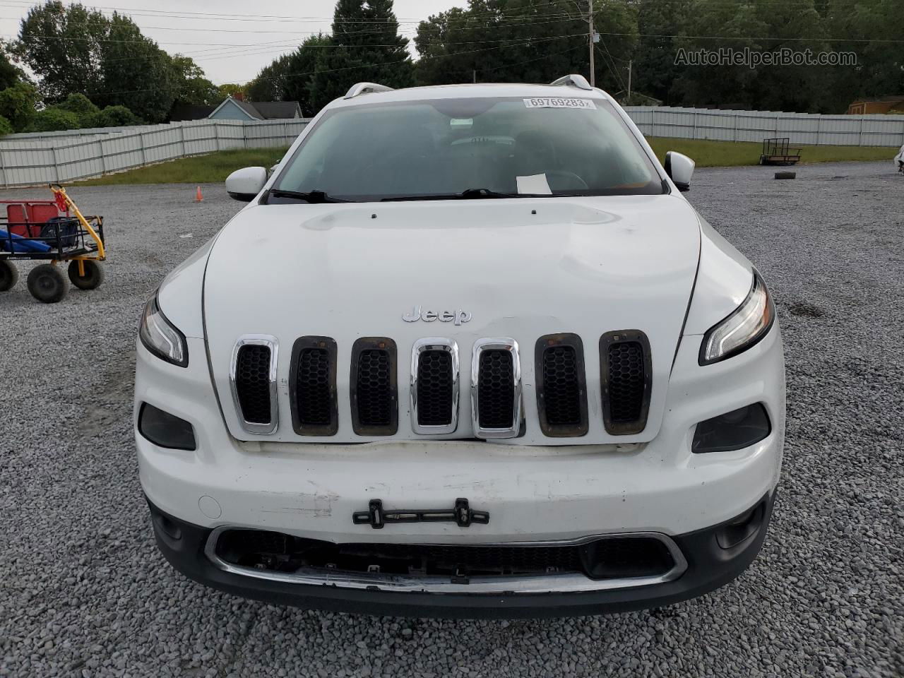 2014 Jeep Cherokee Limited White vin: 1C4PJMDS0EW215462