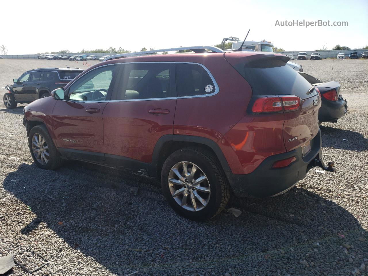 2015 Jeep Cherokee Limited Burgundy vin: 1C4PJMDS0FW510210