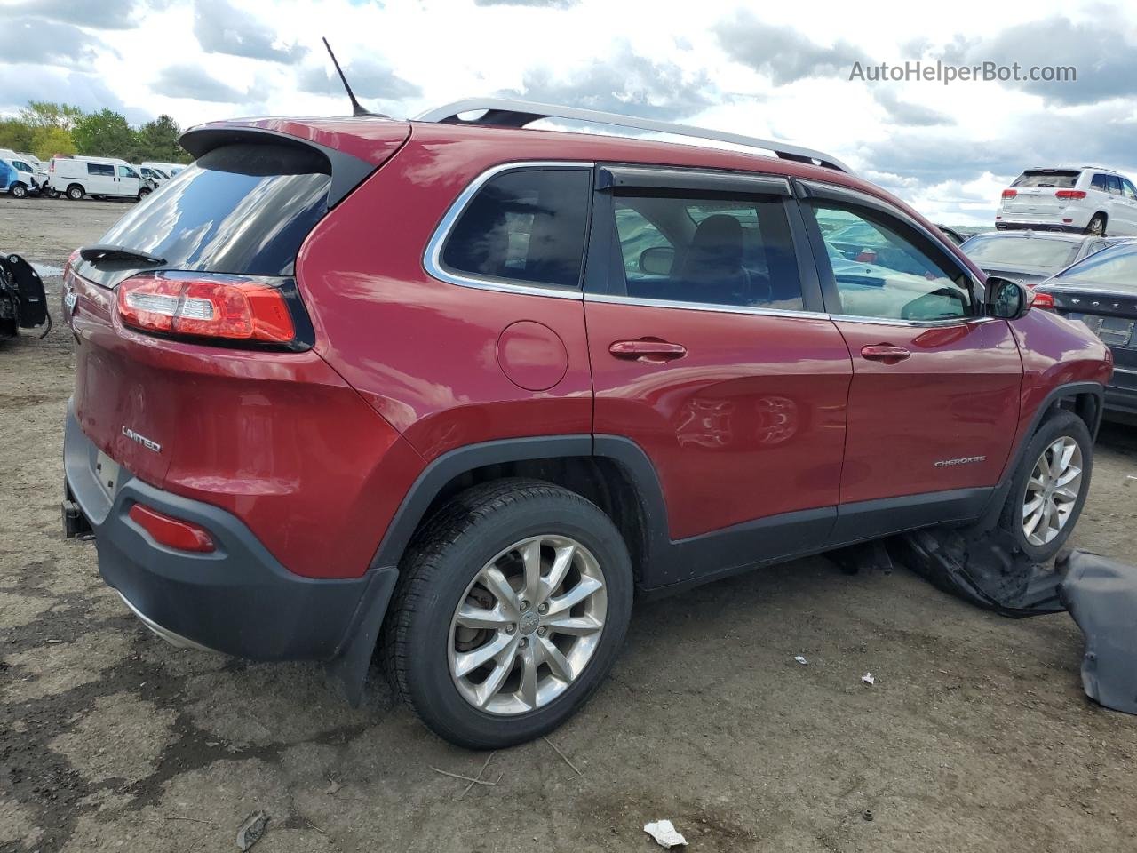 2015 Jeep Cherokee Limited Red vin: 1C4PJMDS0FW522552