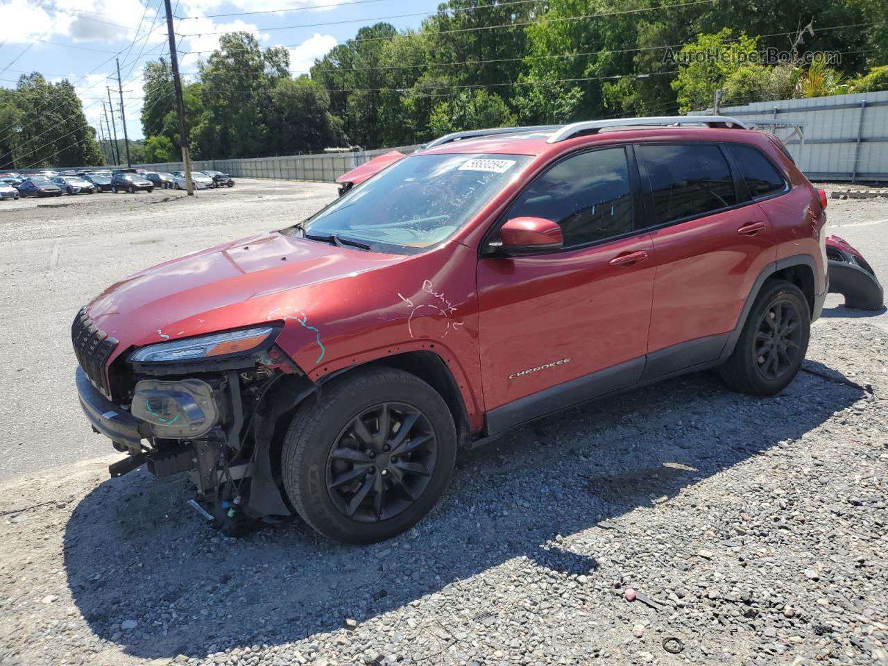 2015 Jeep Cherokee Limited Красный vin: 1C4PJMDS0FW688859