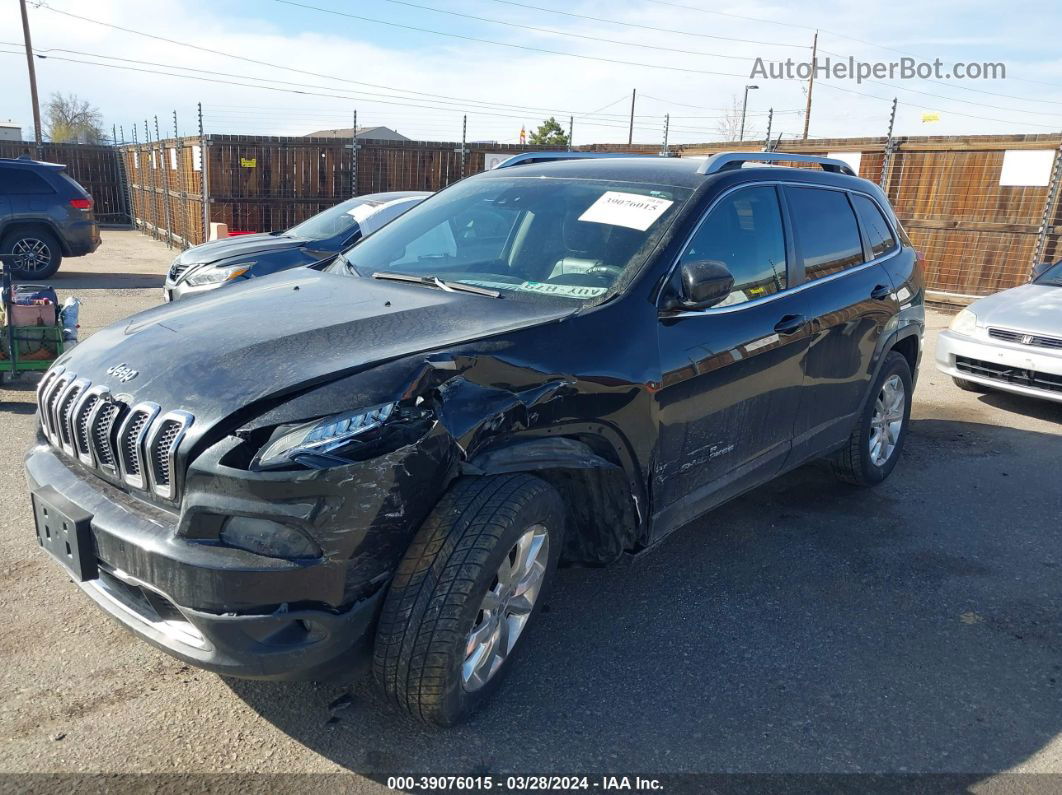 2015 Jeep Cherokee Limited Black vin: 1C4PJMDS0FW692801