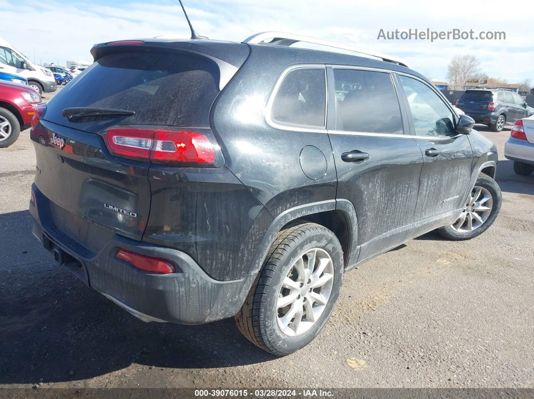 2015 Jeep Cherokee Limited Black vin: 1C4PJMDS0FW692801