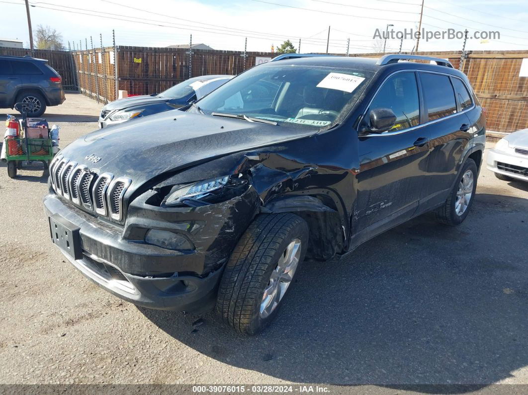 2015 Jeep Cherokee Limited Black vin: 1C4PJMDS0FW692801