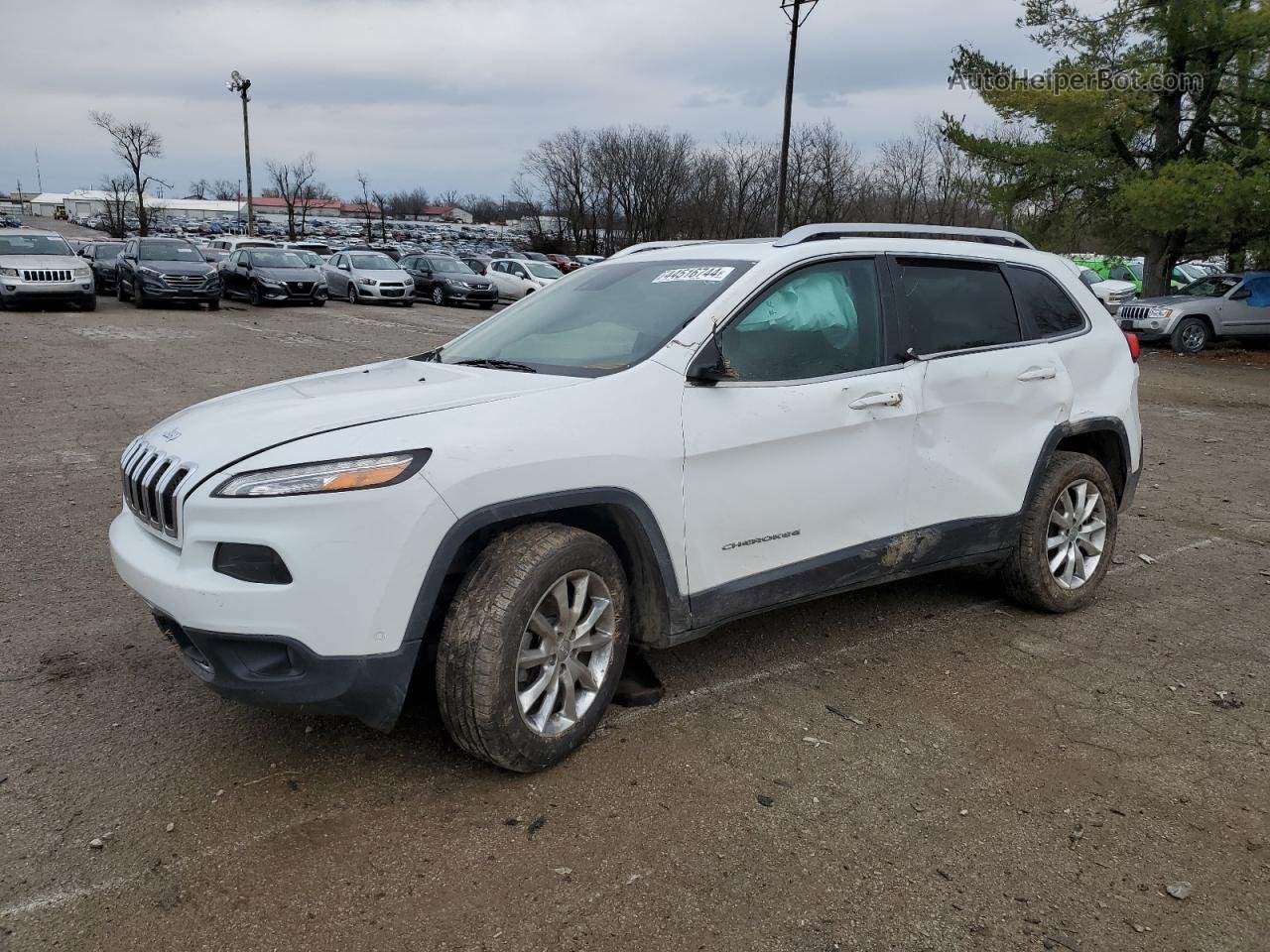 2015 Jeep Cherokee Limited White vin: 1C4PJMDS0FW741138