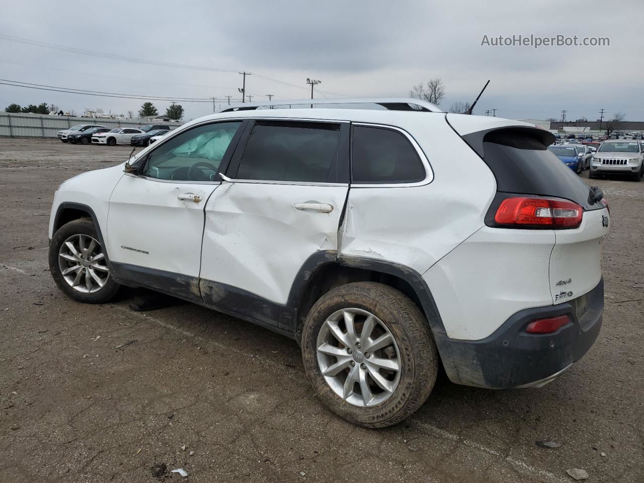 2015 Jeep Cherokee Limited White vin: 1C4PJMDS0FW741138