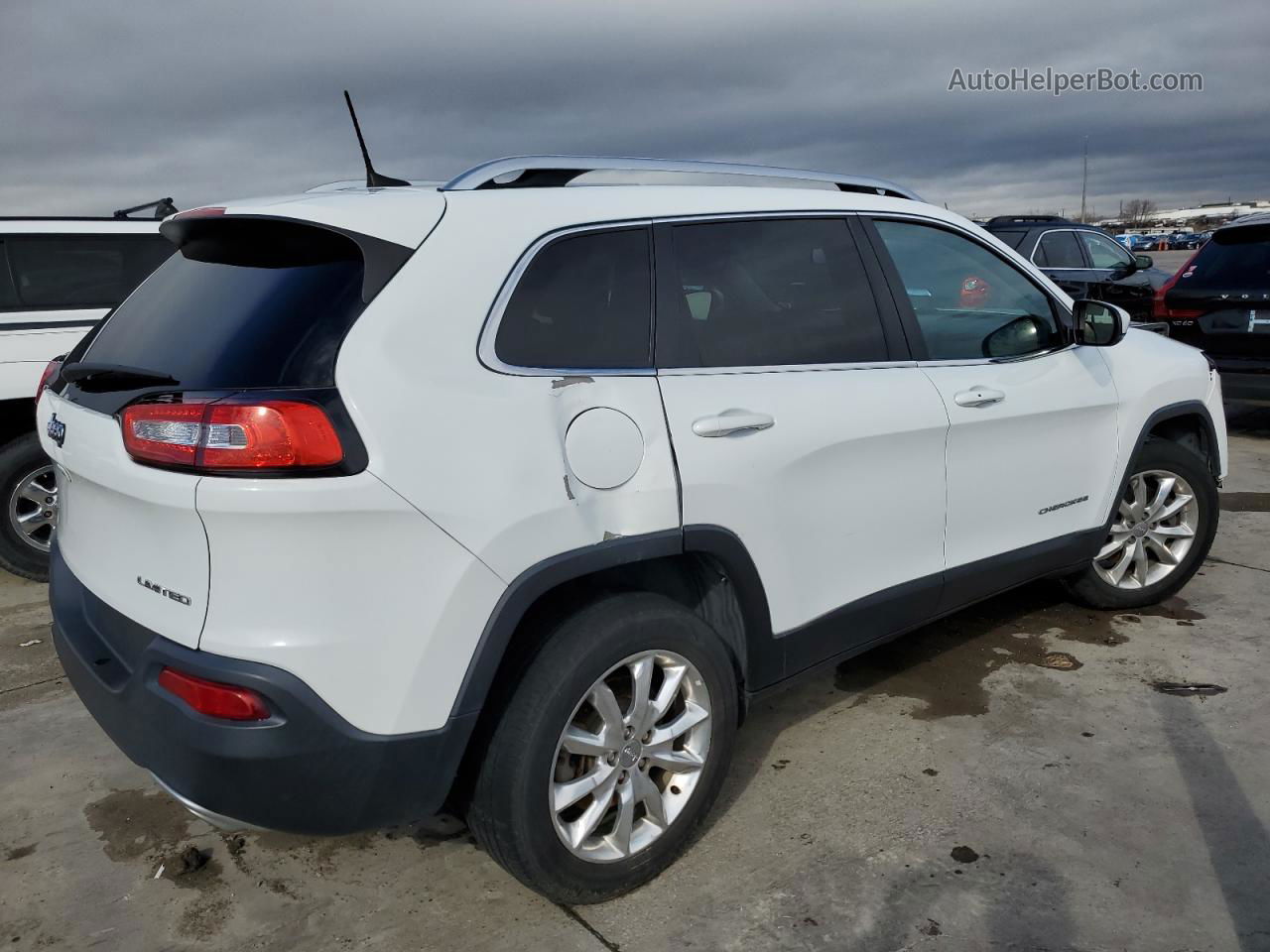 2016 Jeep Cherokee Limited White vin: 1C4PJMDS0GW277673